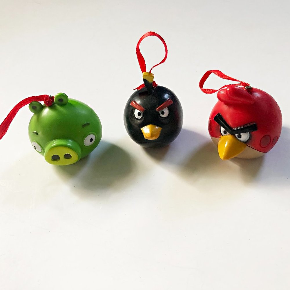 NEW Angry Birds Christmas Tree Ornaments Trio